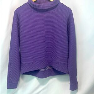 Zella Size Small Purple Carey Ridge Funnel Crop‎ Pullover